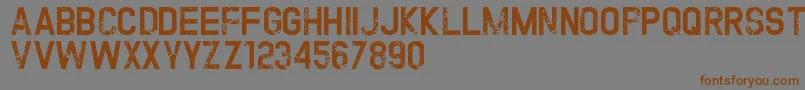 fuente TwofoldUncompleteDesign – Fuentes Marrones Sobre Fondo Gris
