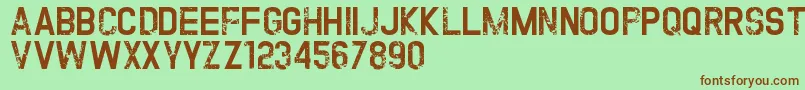 TwofoldUncompleteDesign Font – Brown Fonts on Green Background