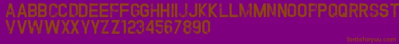 TwofoldUncompleteDesign Font – Brown Fonts on Purple Background