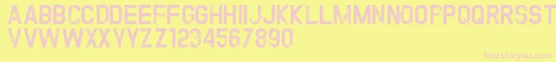 TwofoldUncompleteDesign Font – Pink Fonts on Yellow Background