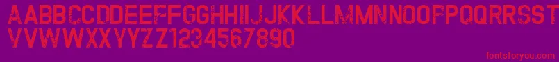 TwofoldUncompleteDesign Font – Red Fonts on Purple Background