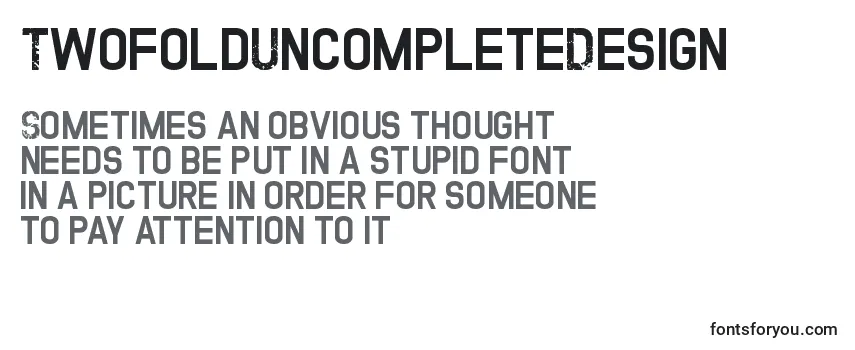 TwofoldUncompleteDesign Font