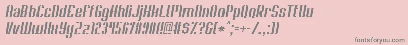 SoupertrouperStenciloblique Font – Gray Fonts on Pink Background