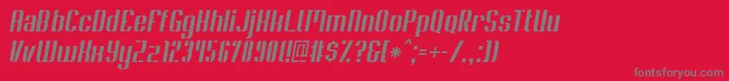 SoupertrouperStenciloblique Font – Gray Fonts on Red Background