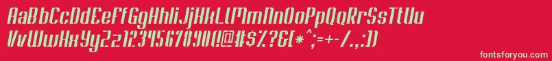 fuente SoupertrouperStenciloblique – Fuentes Verdes Sobre Fondo Rojo