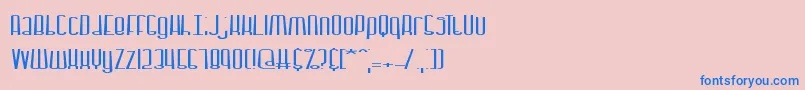 Шрифт Dystorqu – синие шрифты на розовом фоне