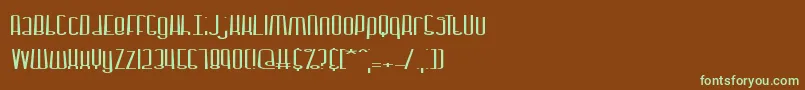 Шрифт Dystorqu – зелёные шрифты на коричневом фоне