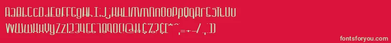 フォントDystorqu – 赤い背景に緑の文字