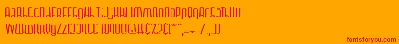 Dystorqu Font – Red Fonts on Orange Background
