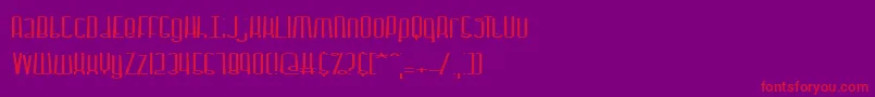 フォントDystorqu – 紫の背景に赤い文字