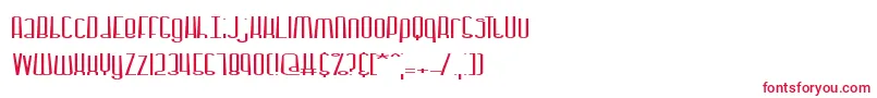 フォントDystorqu – 白い背景に赤い文字