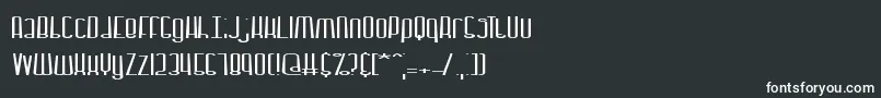 フォントDystorqu – 黒い背景に白い文字