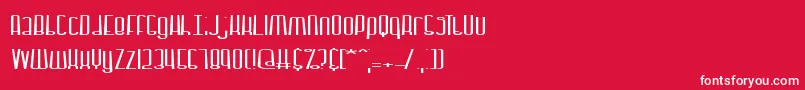 Dystorqu Font – White Fonts on Red Background