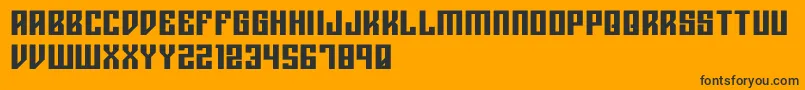 Rigormortisbold Font – Black Fonts on Orange Background