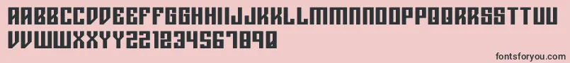 フォントRigormortisbold – ピンクの背景に黒い文字