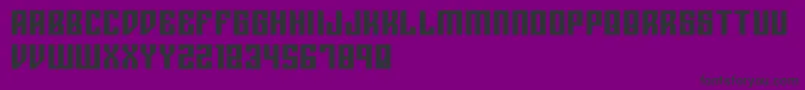 Fonte Rigormortisbold – fontes pretas em um fundo violeta