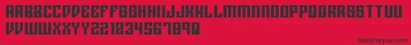 Rigormortisbold Font – Black Fonts on Red Background