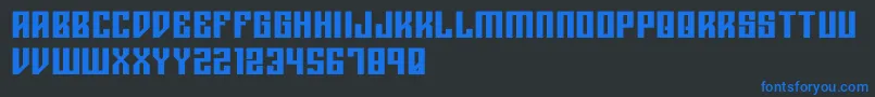 Rigormortisbold Font – Blue Fonts on Black Background