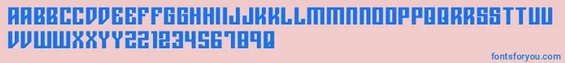 Rigormortisbold Font – Blue Fonts on Pink Background