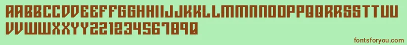Rigormortisbold-fontti – ruskeat fontit vihreällä taustalla