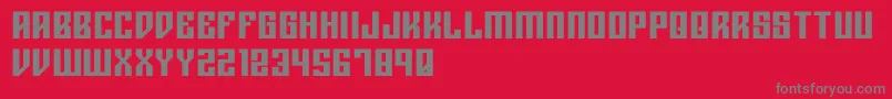 Rigormortisbold Font – Gray Fonts on Red Background