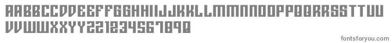 Rigormortisbold-fontti – harmaat kirjasimet valkoisella taustalla