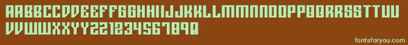 Rigormortisbold Font – Green Fonts on Brown Background