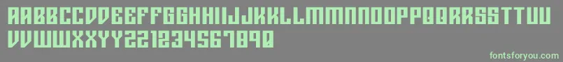 フォントRigormortisbold – 灰色の背景に緑のフォント