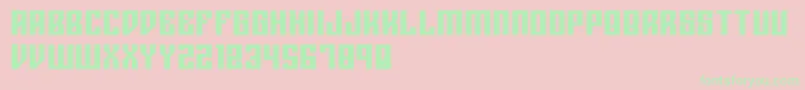 Rigormortisbold-fontti – vihreät fontit vaaleanpunaisella taustalla