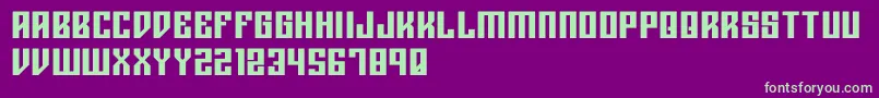 Шрифт Rigormortisbold – зелёные шрифты на фиолетовом фоне