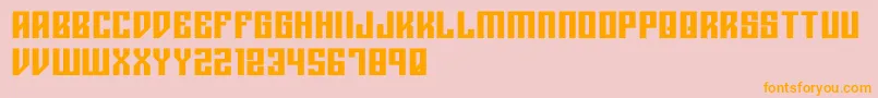 Rigormortisbold Font – Orange Fonts on Pink Background