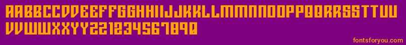 Шрифт Rigormortisbold – оранжевые шрифты на фиолетовом фоне