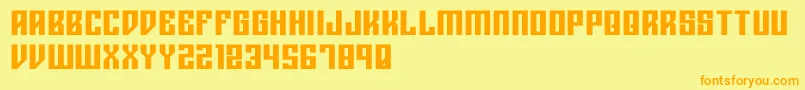 Rigormortisbold Font – Orange Fonts on Yellow Background