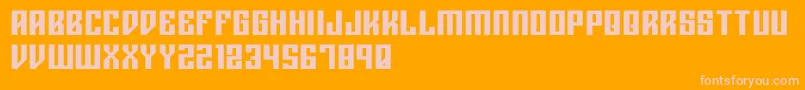 Шрифт Rigormortisbold – розовые шрифты на оранжевом фоне