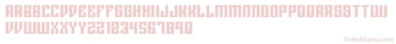 フォントRigormortisbold – 白い背景にピンクのフォント