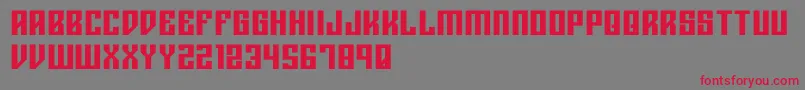 Rigormortisbold Font – Red Fonts on Gray Background