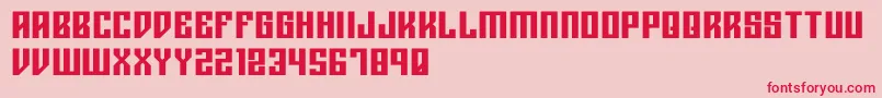 Rigormortisbold Font – Red Fonts on Pink Background