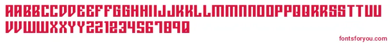 Rigormortisbold Font – Red Fonts on White Background