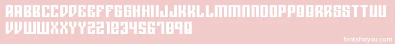 フォントRigormortisbold – ピンクの背景に白い文字