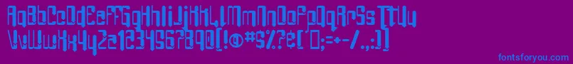 AngieBarefoot Font – Blue Fonts on Purple Background