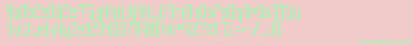 AngieBarefoot Font – Green Fonts on Pink Background