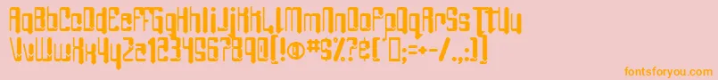 AngieBarefoot Font – Orange Fonts on Pink Background