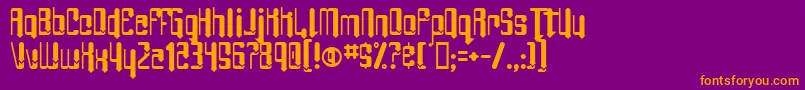 AngieBarefoot Font – Orange Fonts on Purple Background
