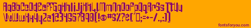 AngieBarefoot Font – Purple Fonts on Orange Background