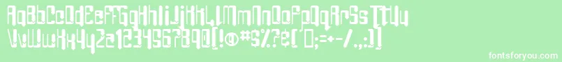 AngieBarefoot Font – White Fonts on Green Background