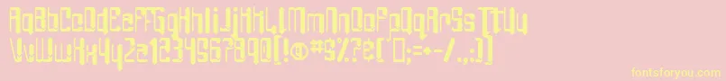 AngieBarefoot Font – Yellow Fonts on Pink Background