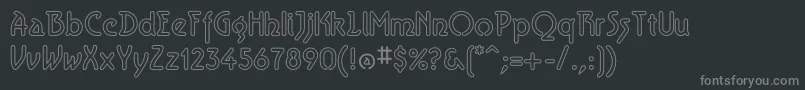 Czcionka AeroliteSky – szare czcionki na czarnym tle
