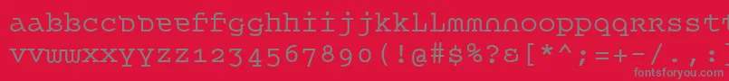 Queet Font – Gray Fonts on Red Background