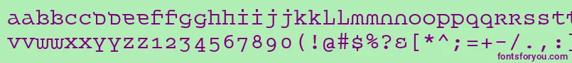 Police Queet – polices violettes sur fond vert