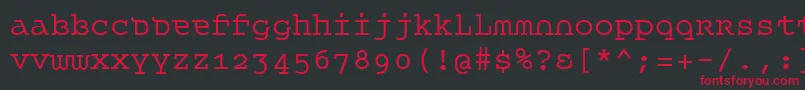 フォントQueet – 黒い背景に赤い文字